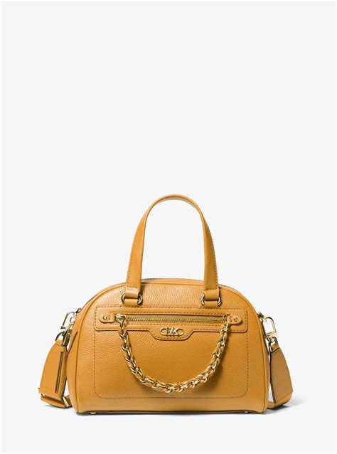 michael kors md bowling satchel|Williamsburg Small Pebbled Leather Satchel .